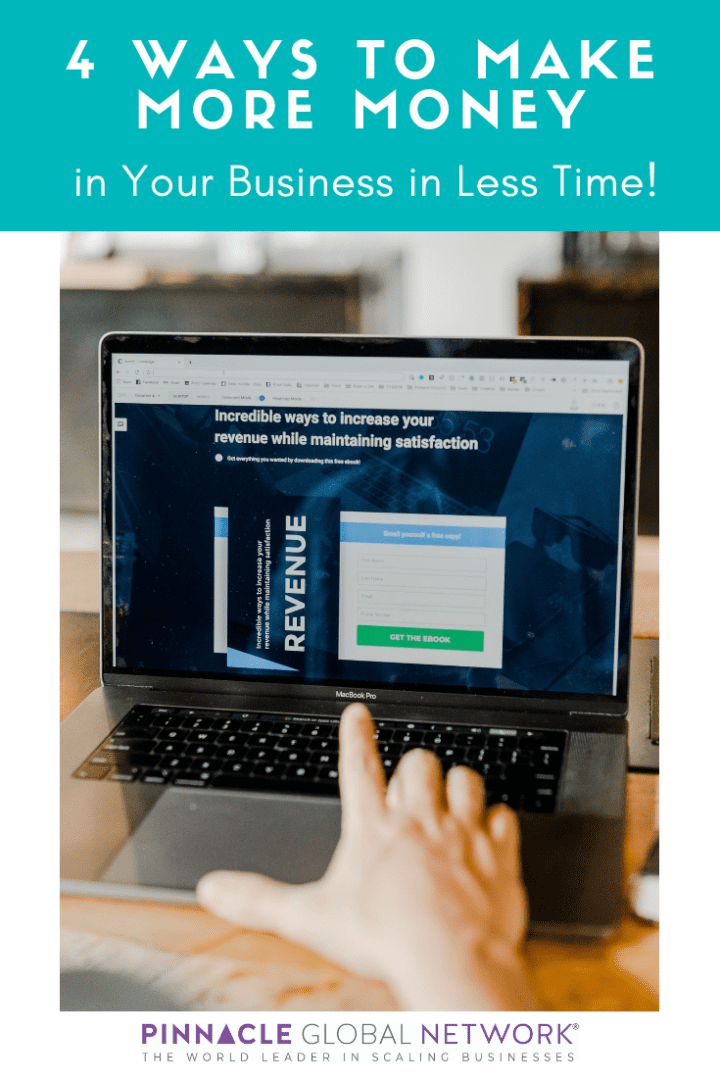4 Ways to Make More Money in Your Business in Less Time or how to get more money in less time